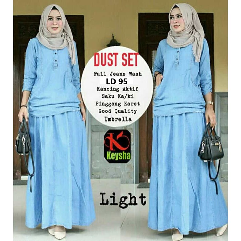 DUST SET STANDAR DAN JUMBO | SETELAN JEANS | SETELAN ROK