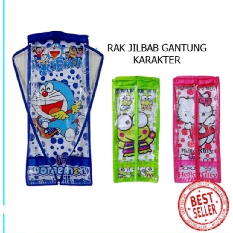 Rak Sepatu Plastik - Rak Sepatu Gantung / Rak Hijab Motif Karakter - Rak Plastik Gantung