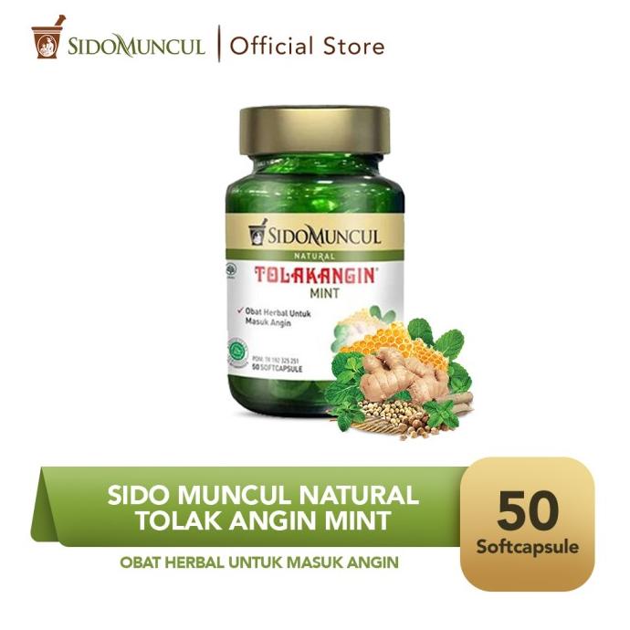 

TERLARIS Sido Muncul Natural Tolak Angin Mint Soft Capsule 50 Kapsul /OBAT HERBAL ASAM URAT/OBAT HERBAL PELANGSING/OBAT HERBAL KOLESTEROL/OBAT HERBAL DIABETES