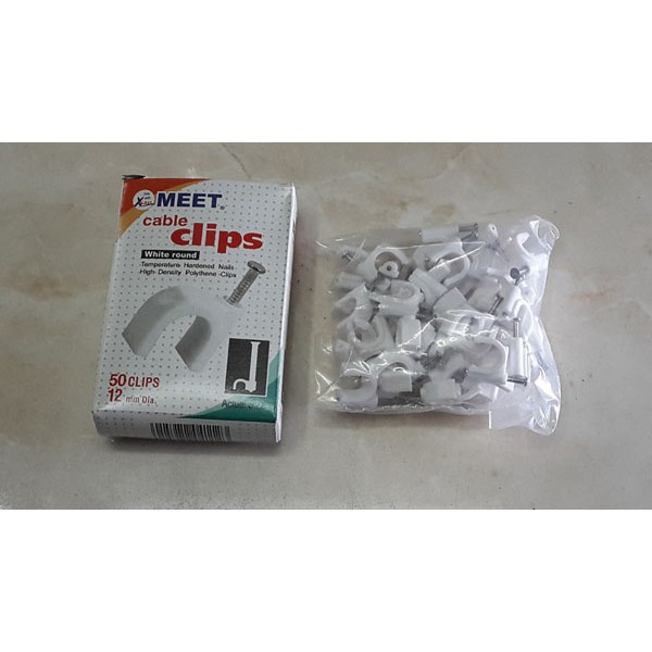 Klem kabel ukuran 12mm / Cabel clips Merk MEET