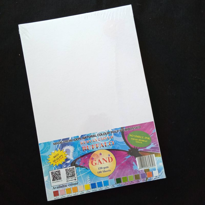 

Kertas Cover Buffalo Elegant White Gand 150gsm (Isi 100 lembar)