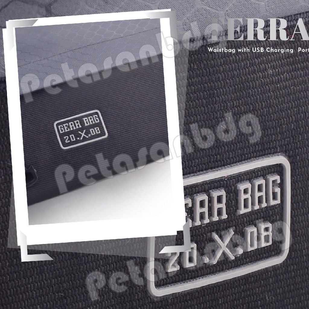 PTS - Tas Selempang Pria Laki Waist Bag Gear Bag 13109 PORT + FREE USB EXTENTIONS CABLE