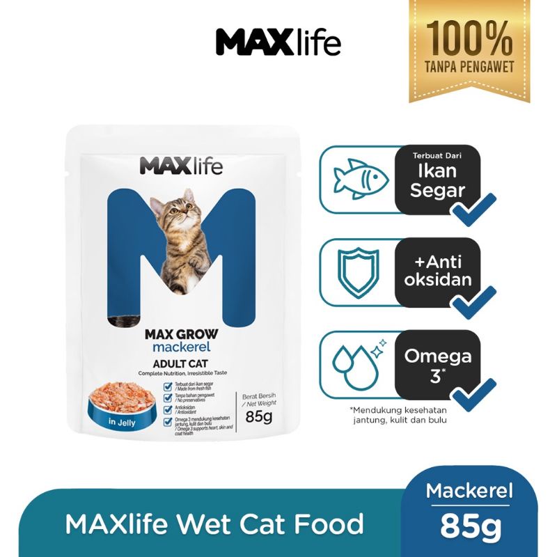 Max Life Cat Pouch 85Gram Catfood Wetfood