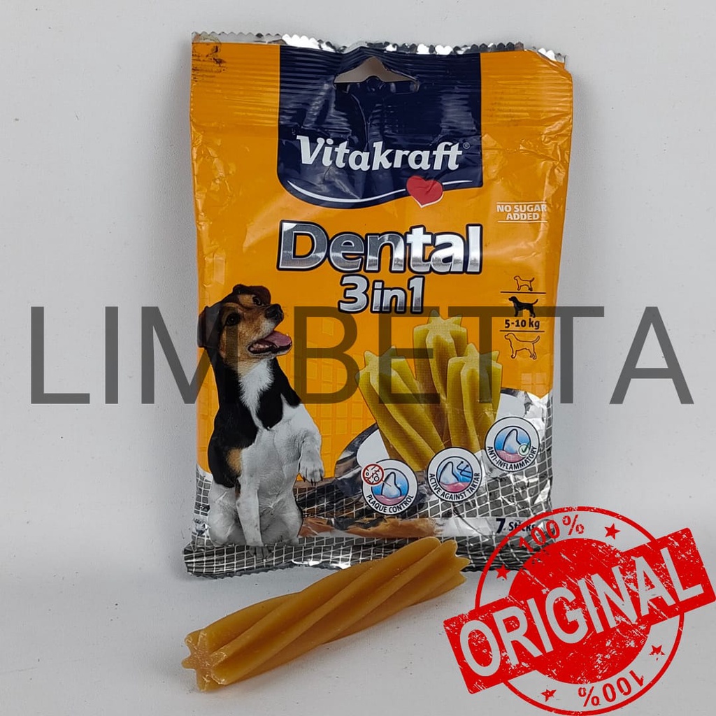 ( 1 PCS ) VITAKRAFT DENTAL STICK SMALL / MAKANAN ANJING DENTAL STICK