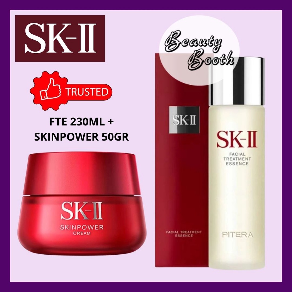 SK-II SKII SK-2 FTE 230ML + Skinpower Cream 50gr Pitera Facial treatment Essence Skin Power