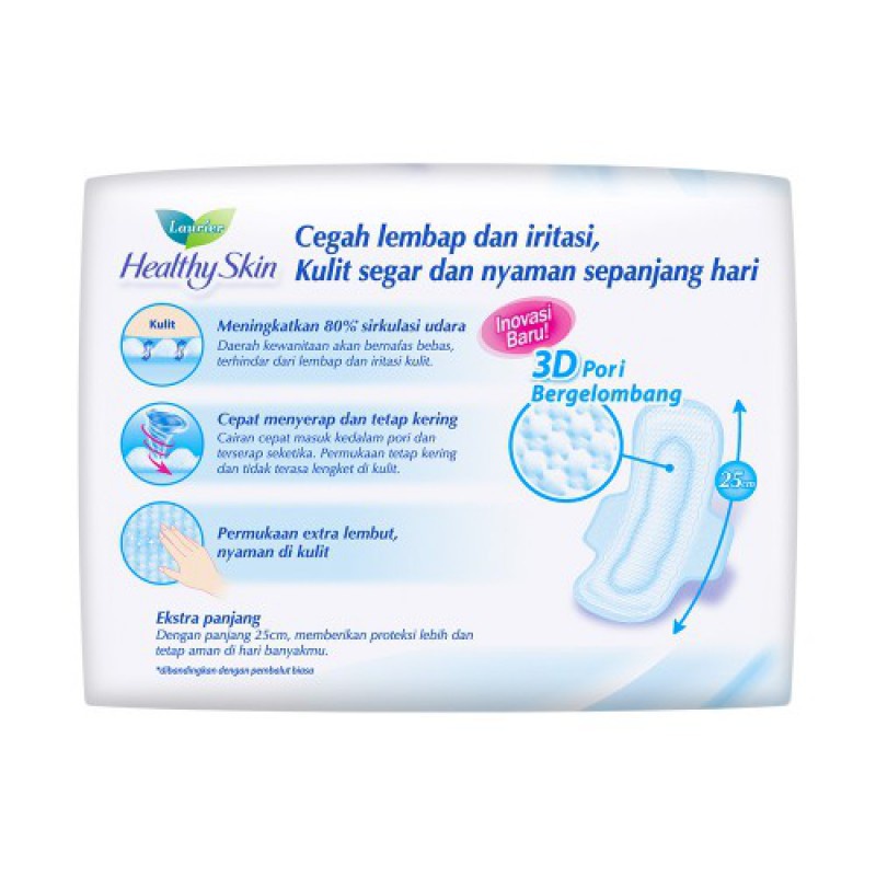 LAURIER Healthy Skin Night Wing 35cm 6s - Pembalut Wanita