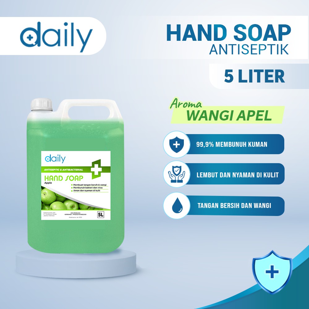 SABUN CUCI TANGAN CAIR REFILL DAILY HAND SOAP KEMASAN 5 LITER SIAP PAKAI - ECER GROSIR