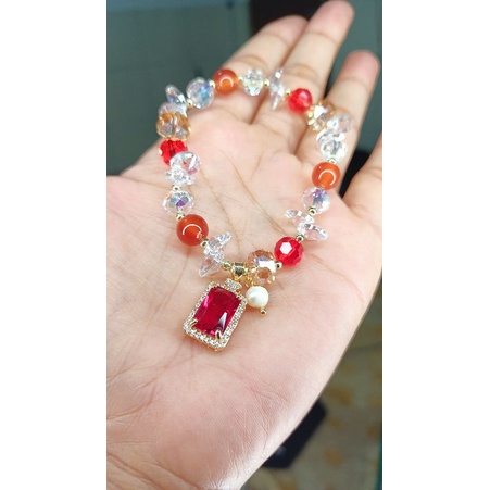 Gelang Batu semi Swarovski, serut ,ngaret, gratis box