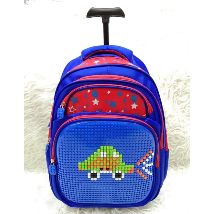 Gadis Anak Tas Troli Anak Perempuan Sekolah Dasar 1-3-5-6 Kelas 6 SY365  Lego Sd Biru Merah
