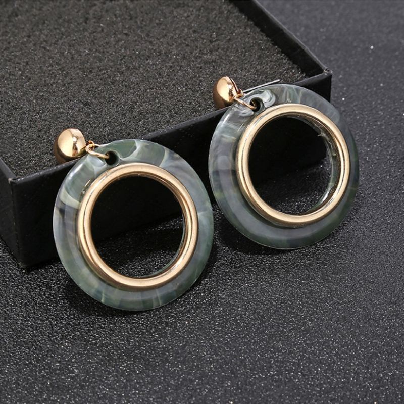 SIY  Acrylic Earrings Women Jewelry Round Vintage Dangle Fashion Charms Decorations