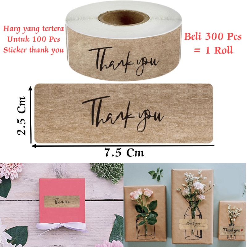 500 Pcs Sticker Thank You / 1 Roll Ukuran 1inch / 2.5 cm.. PROMO TAHUN BARU banyak motif lain, cek di slide selnjutnya ya-G