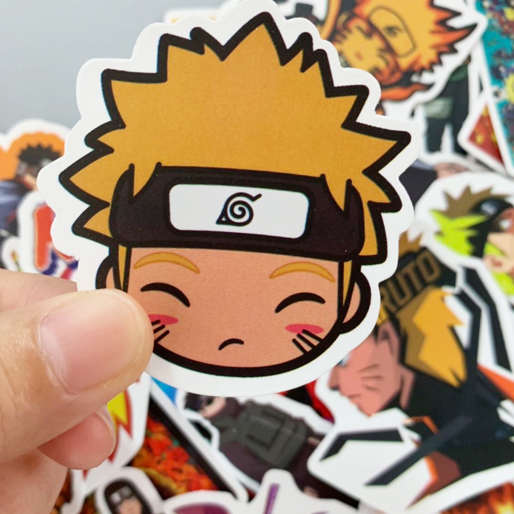 50pcs/set Naruto Sasuke Design Waterproof Stickers For Laptop/Skateboard Decoration