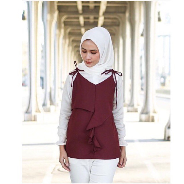 Nabilla blouse maroon by wearing klamby