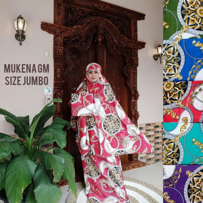 MUKENA RAYON MOTIF TIE DIE UKURAN JUMBO