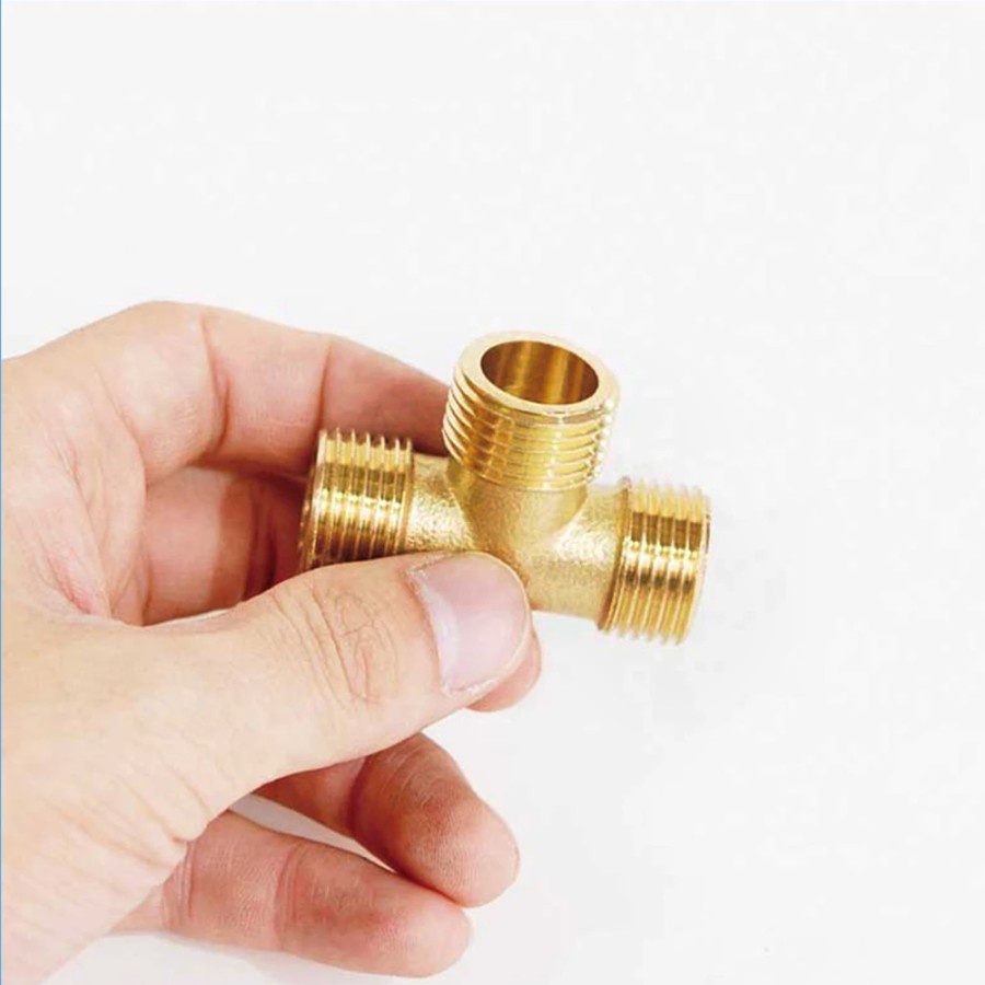 Tee Sambungan T Fitting Pipa drat luar 1/2 inch