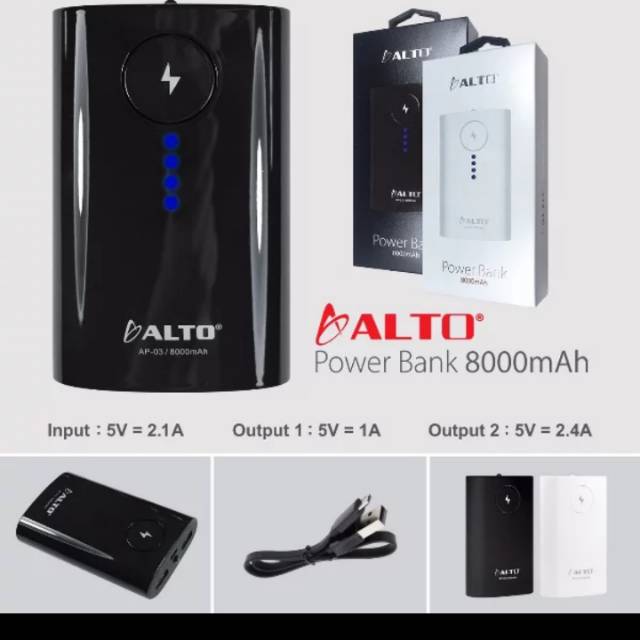 POWER BANK ALTO 8000 MAH ORIGINAL