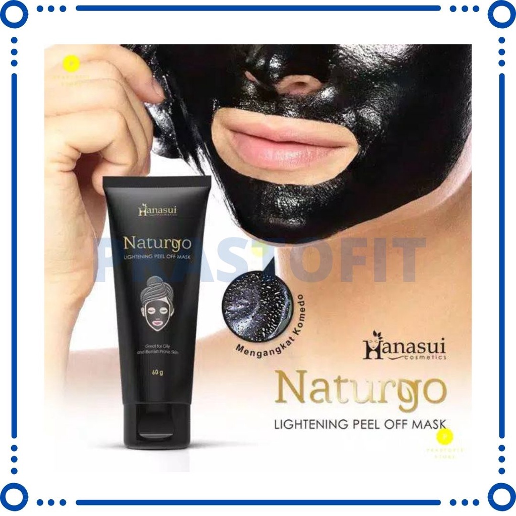 BPOM MASKER WAJAH PEMBERSIH KOMEDO JERAWAT NATURGO HANASUI TUBE BLACK MASK PEEL OFF ORIGINAL