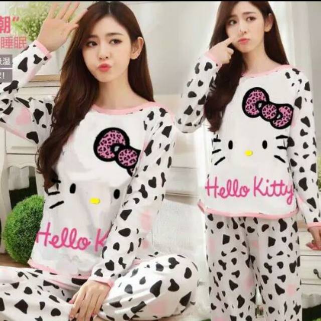 Baju tidur wanita piyama eva hello kitty setelan piyama wanita baju tidur konveksi bogor