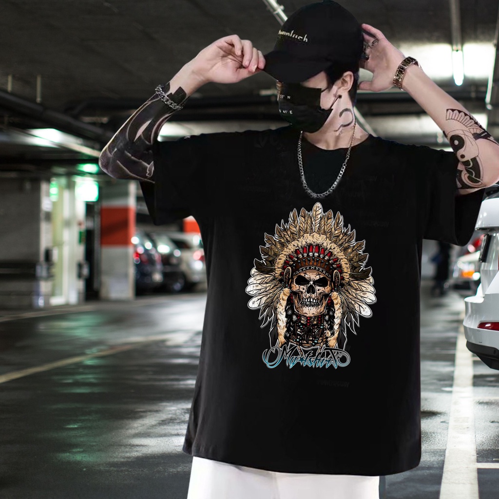 Kaos Premium Pria Tshirt Distro Icon Dayak Indian
