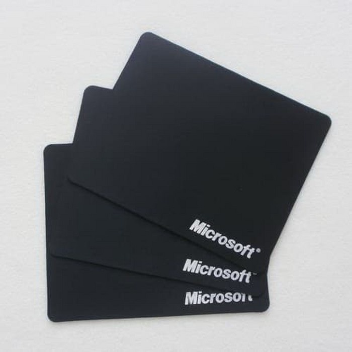 Mouse Pad HItam Microsoft Anti selip untuk komputer &amp; Laptop