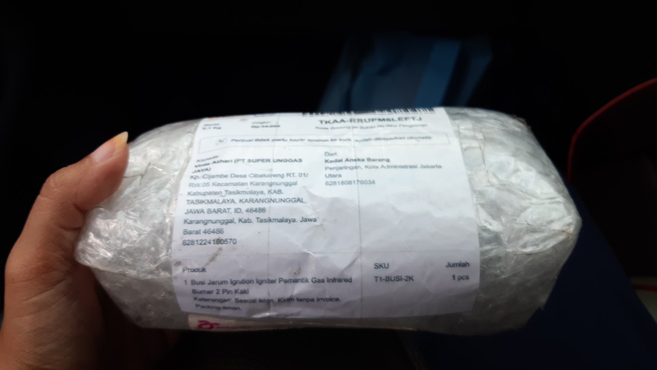 Busi Jarum Ignition Igniter Pemantik Gas Infrared Burner 2 Pin Kaki