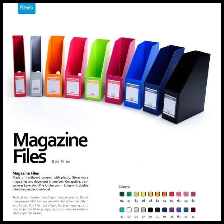 

Box File Plastik / Magazine Files Ukuran Folio / F4 Merk Bantex 4011 - Biru