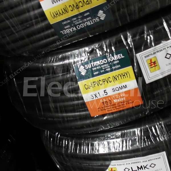 Kabel Serabut NYYHY 3x1.5mm2 SUTRADO 50 Meter ( NYY HY 3x1.5 3x1.5mm 3x1,5 50M )