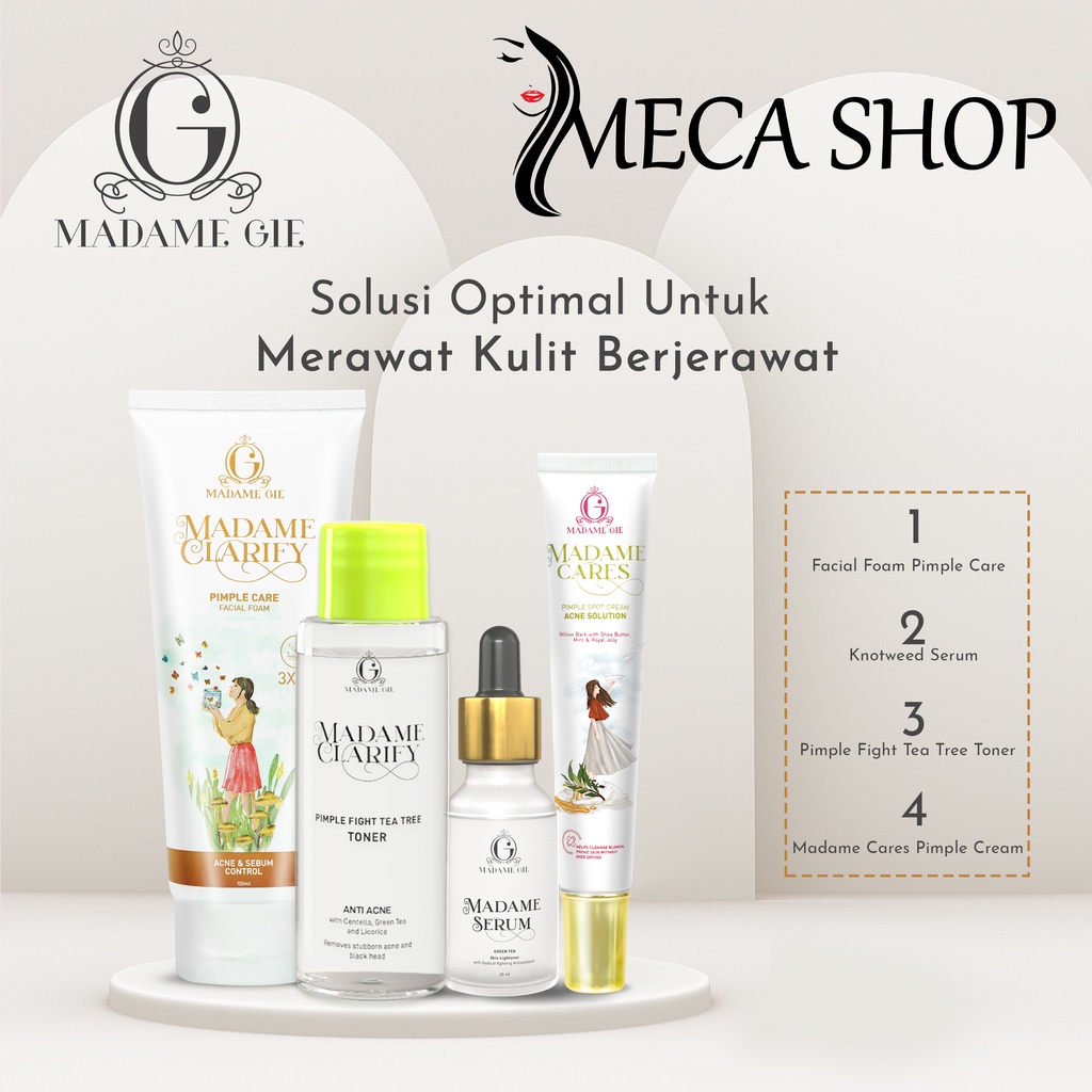 Madame Gie Toner | Facial Foam | Serum | Acne Solution - Skincare Anti Acne | Anti Aging