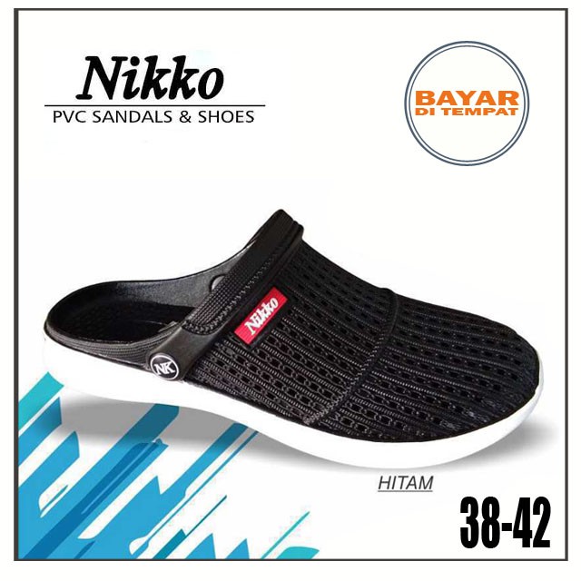 Nikko Selop 8151 38-42 Hitam / Selop Bakpao Baim Karet Karet Laki-laki