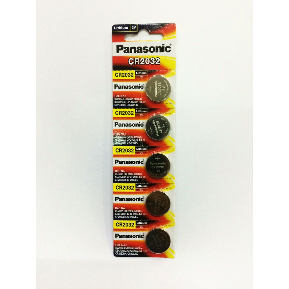 Baterai Cmos Panasonic CR2032 isi 5 pcs 1 lembar Original Battery