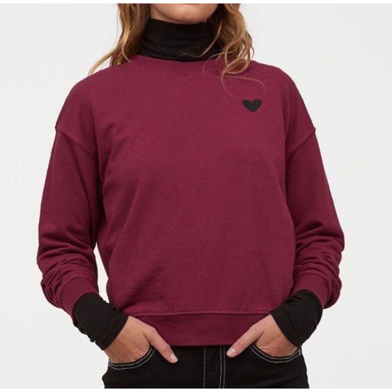 Sweatshirt Maroon with Love