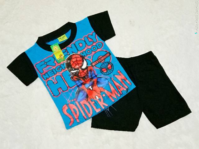 Spiderman baju nyala setelan baju spiderman led lampu nyala