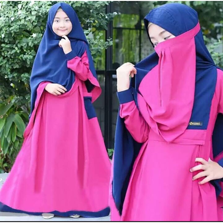 Gamis anak untuk usia 12-13-14-15 tahun set hijab pree cadar/Gamis anak model shalilah set hijab pree cadar/Gamis terlaris/terbaru bahan zara crepe premium/gamis anak remaja trendy/gamis ank remaj tanggu/Gamis anak remaja set hijab