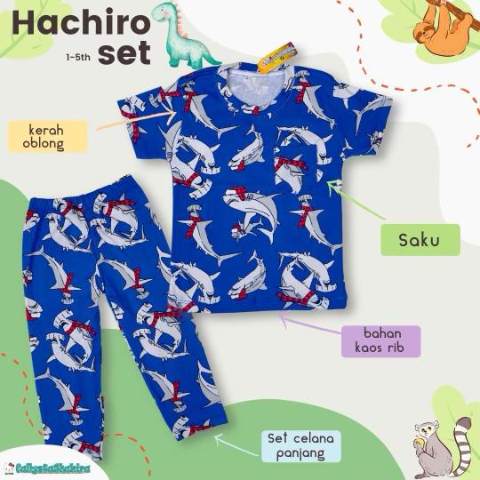 CALLYSTA HACHIRO SETELAN BAJU PENDEK CELANA PANJANG ANAK 1-5 TAHUN