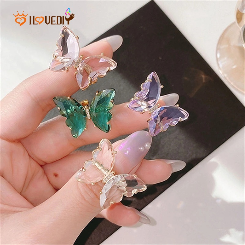 Cincin Jari Desain Kupu-Kupu Gaya Korea Untuk Wanita