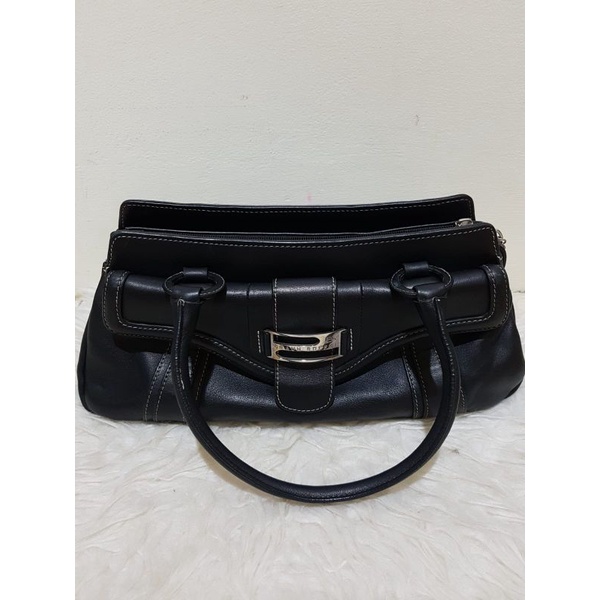 Preloved Tas Braun Buffel kulit warna hitam