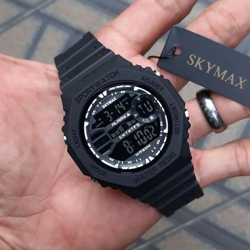 [Skymax Original] Jam Tangan Pria Digital Tali Rubber Water PROOF || Jam Tangan Pria Mantul 2023 || Jam Tangan Pria Termurah Dan Terlaris Free Batre Cadangan