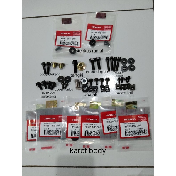 baut body set honda tiger lawas