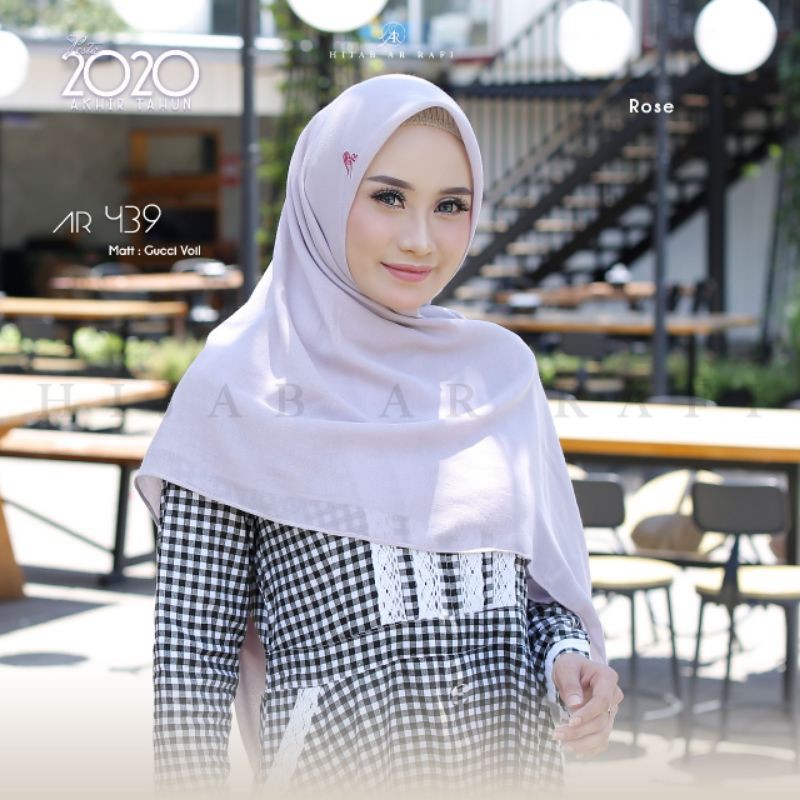 Segiempat polos jumbo || Hijab Arrafi || Ar 439