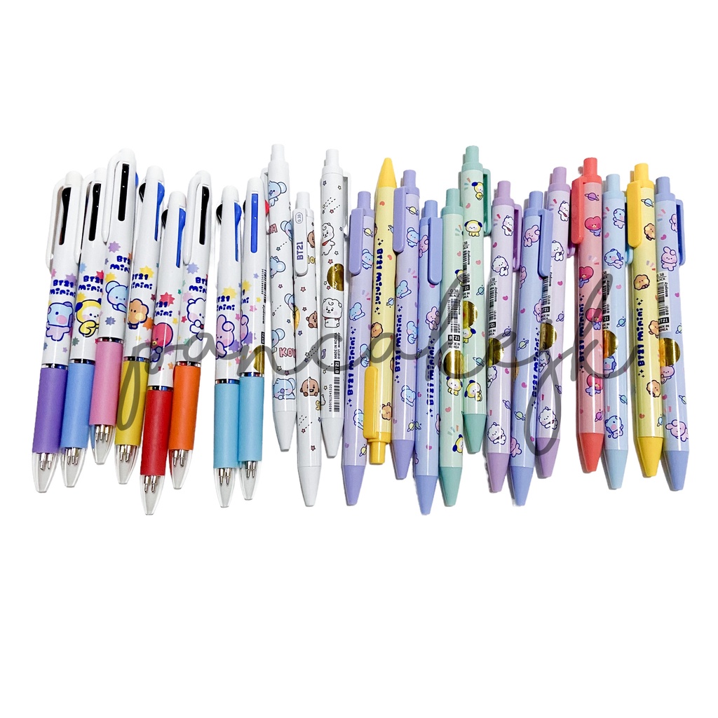 

[ READY‼️ ] bts bt21 monopoly gel ink ball pen minini 3 color pen [ cooky chimmy mang tata shooky rj koya ]