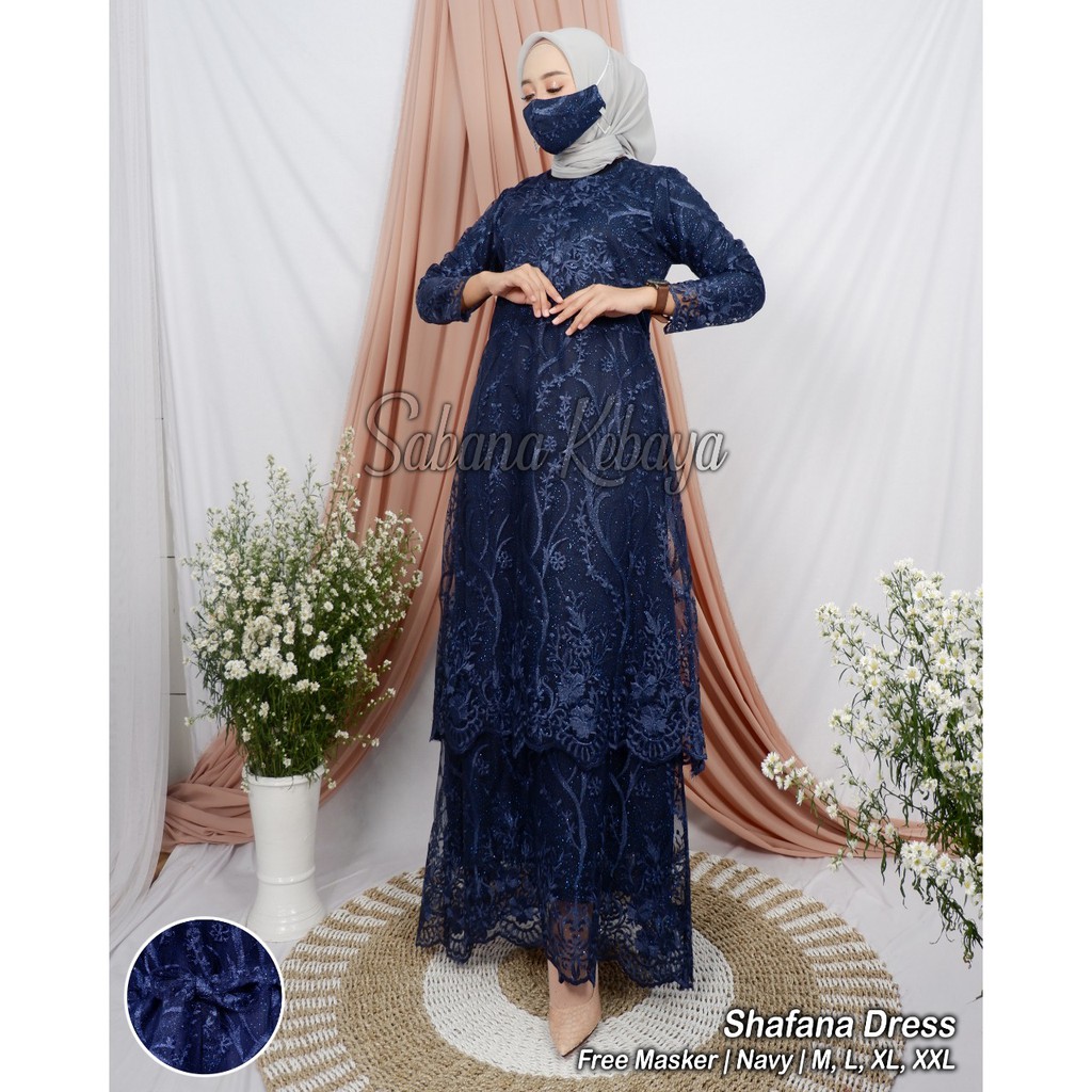 PROMO LONG GAMIS TULLE MUTIARA BORDIR / GAMIS PESTA / GAMIS BUSUI