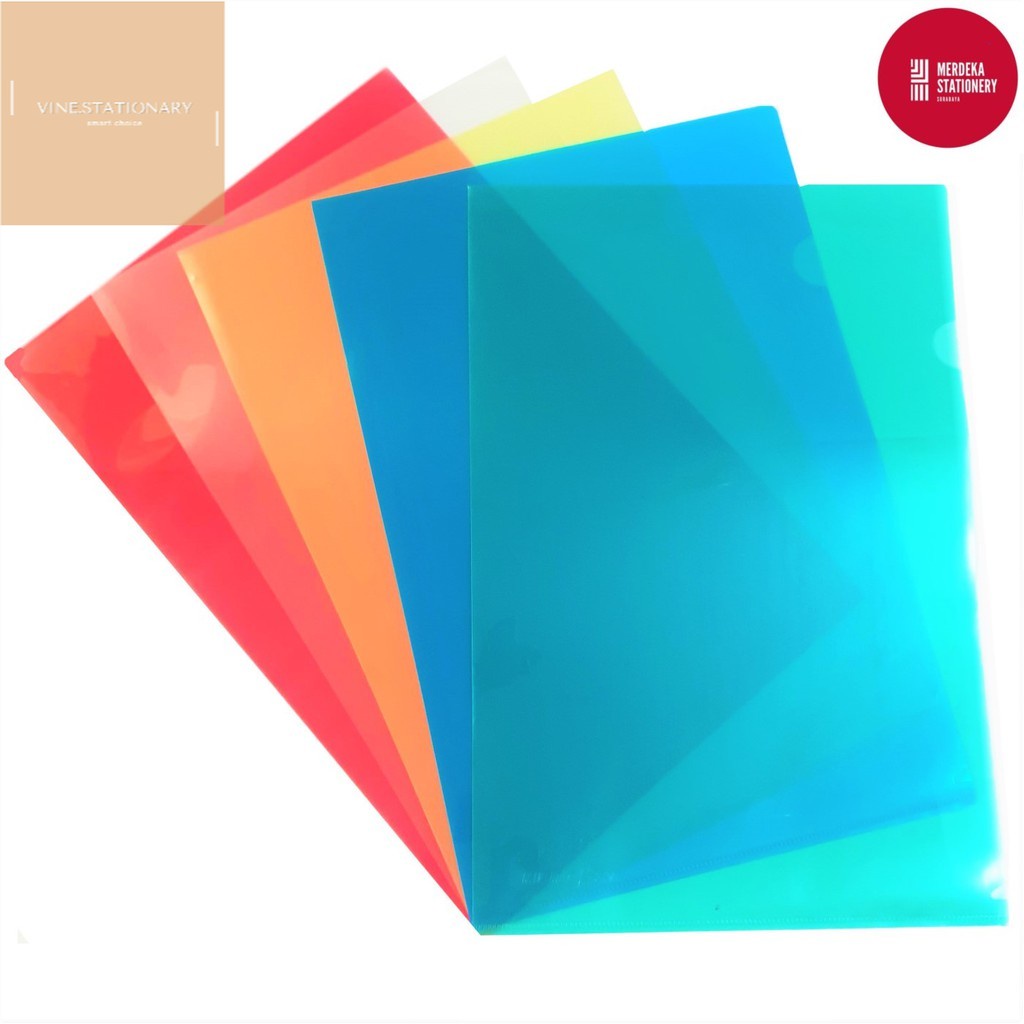 

Map-L/Map L/FIle Plastik Bening/Clear Sleeves Folio/F4 23x34cm/ISI 12