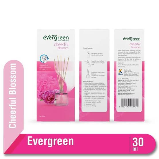 Evergreen Reed Diffuser Cheerful Blossom Set 30ml