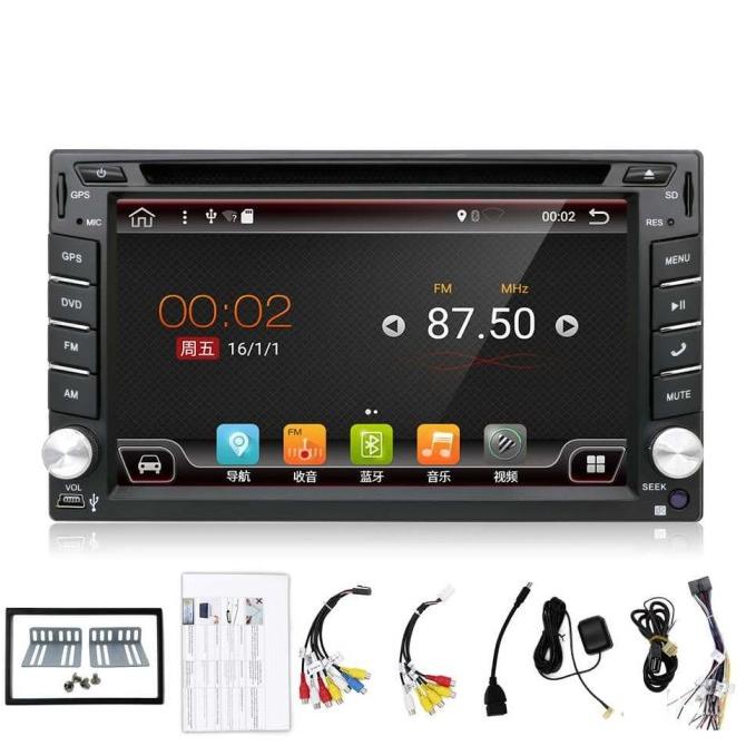 Eunavi Head Unit Mobil Android 7.1 Dvd Player Gps Wifi 2/32Gb - 410K