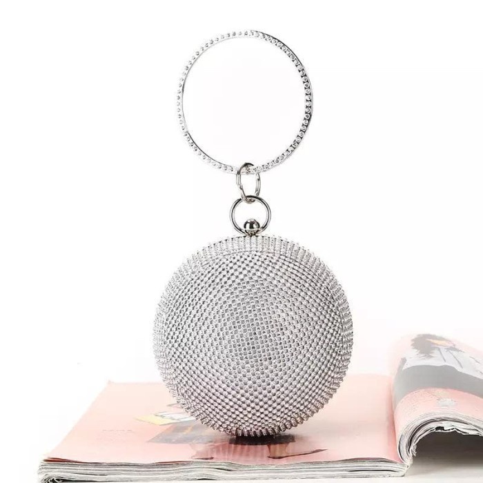 ROSSINI-Tas pesta wanita/clutch wanita/tas pesta T-096-1 - Silver