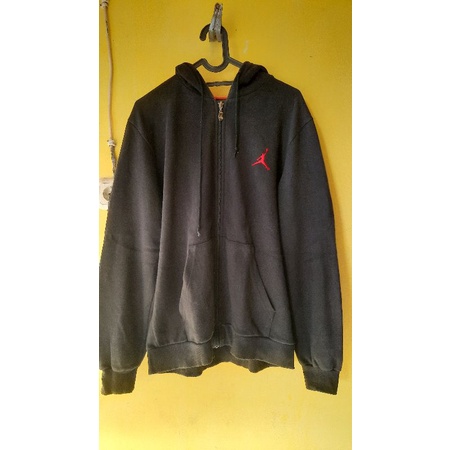 Hoodie Zipper Air Jordan Logo Bordir Second