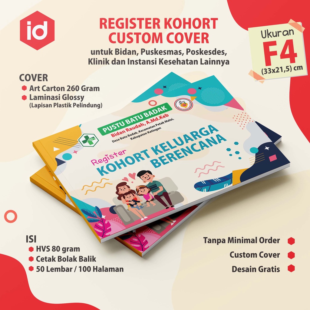 

BUKU REGISTER KOHORT CUSTOM COVER || KOHORT POSKESDES || KOHORT BIDAN || KOHORT KLINIK || KOHORT PUSKESMAS