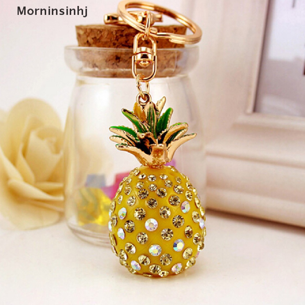 Mornin Nanas Kristal Berlian Imitasi Keyring Charm Liontin Tas Gantungan Kunci Rantai Keychain id