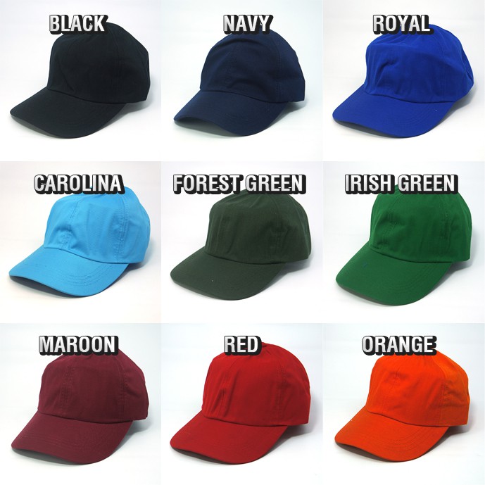 Topi Polos Baseball Bahan Twill Pengait Rell Premium Pria Wanita