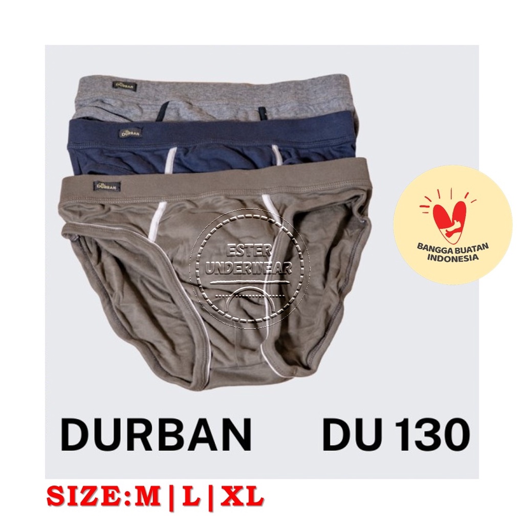 Celana Dalam Pria DURBAN Clasic DU 130 Isi 3Pcs